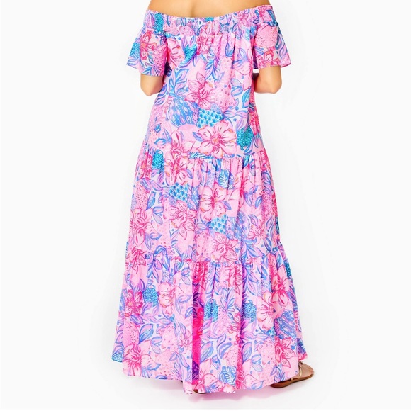 NWT LILLY PULITZER Dezi Off-The-Shoulder Maxi Dress - Picture 12 of 12